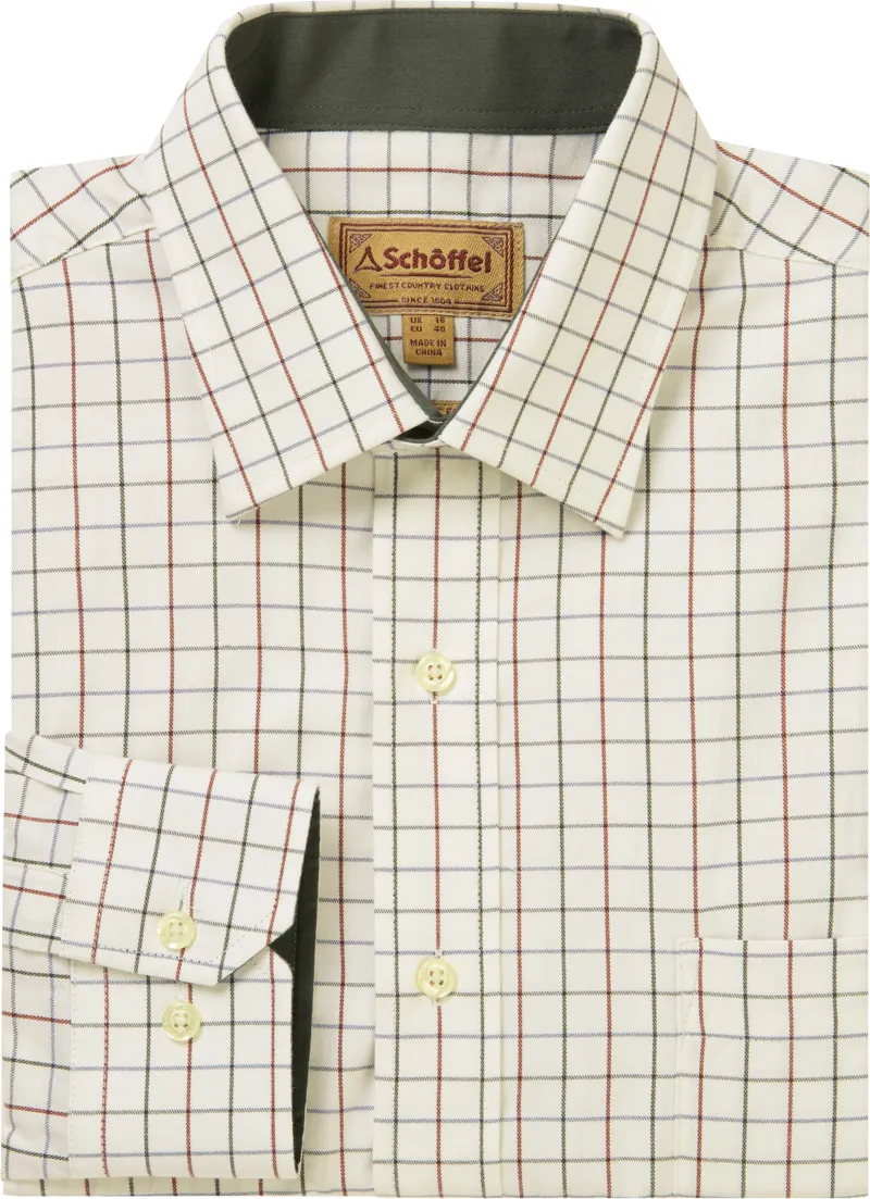 Schoffel Burnham Tattersall Classic Shirt Woodland Tattersall
