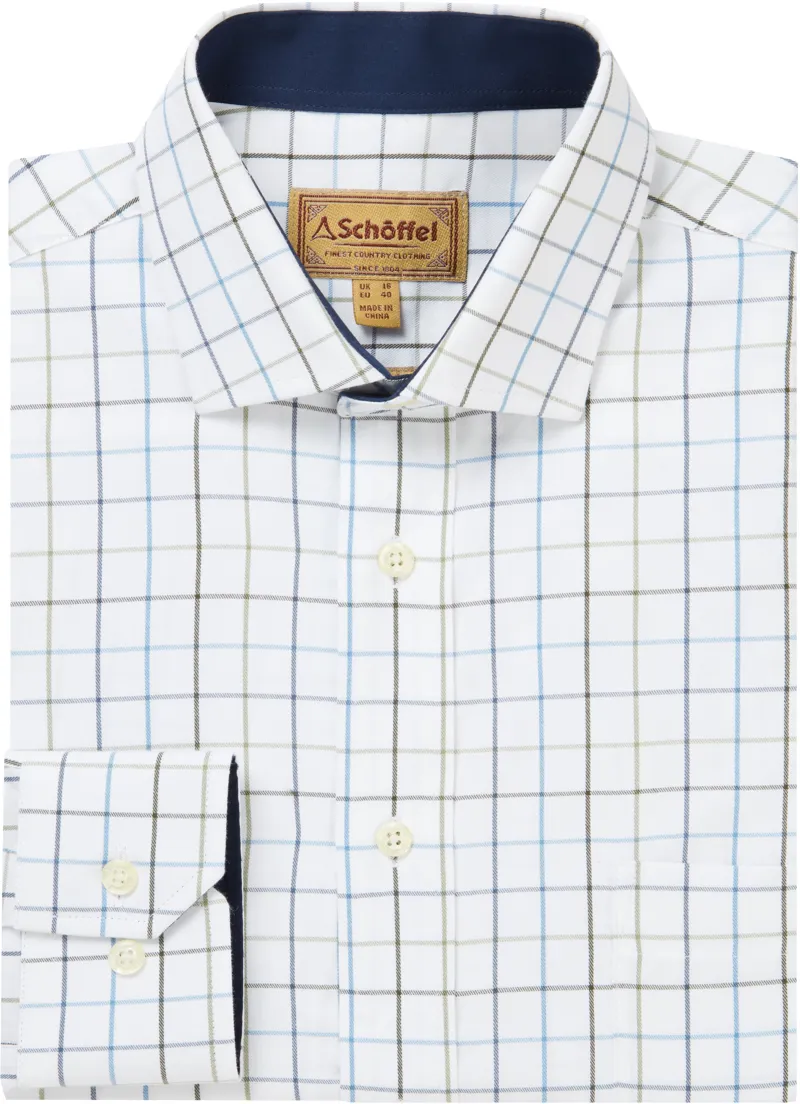 Schoffel Wells Tailored Shirt Woodland/Vintage Navy Check