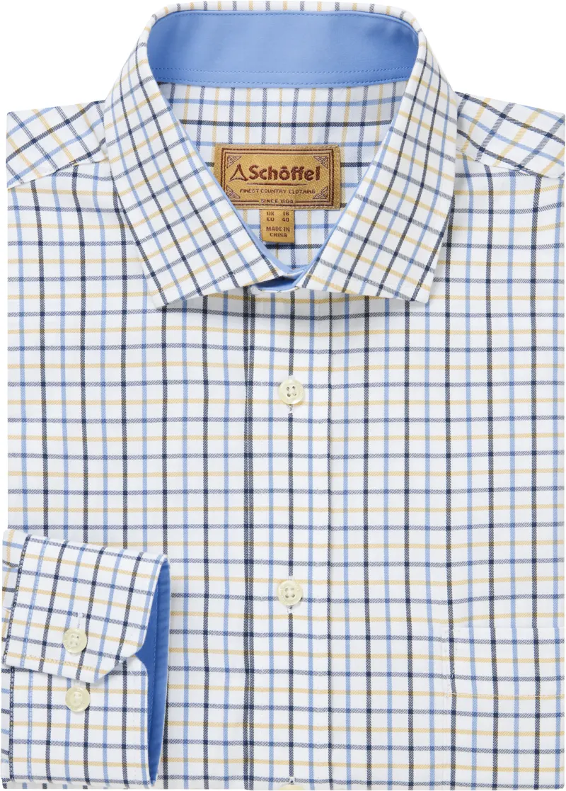 Schoffel Milton Tailored Shirt Vintage Navy/Imperial Blue