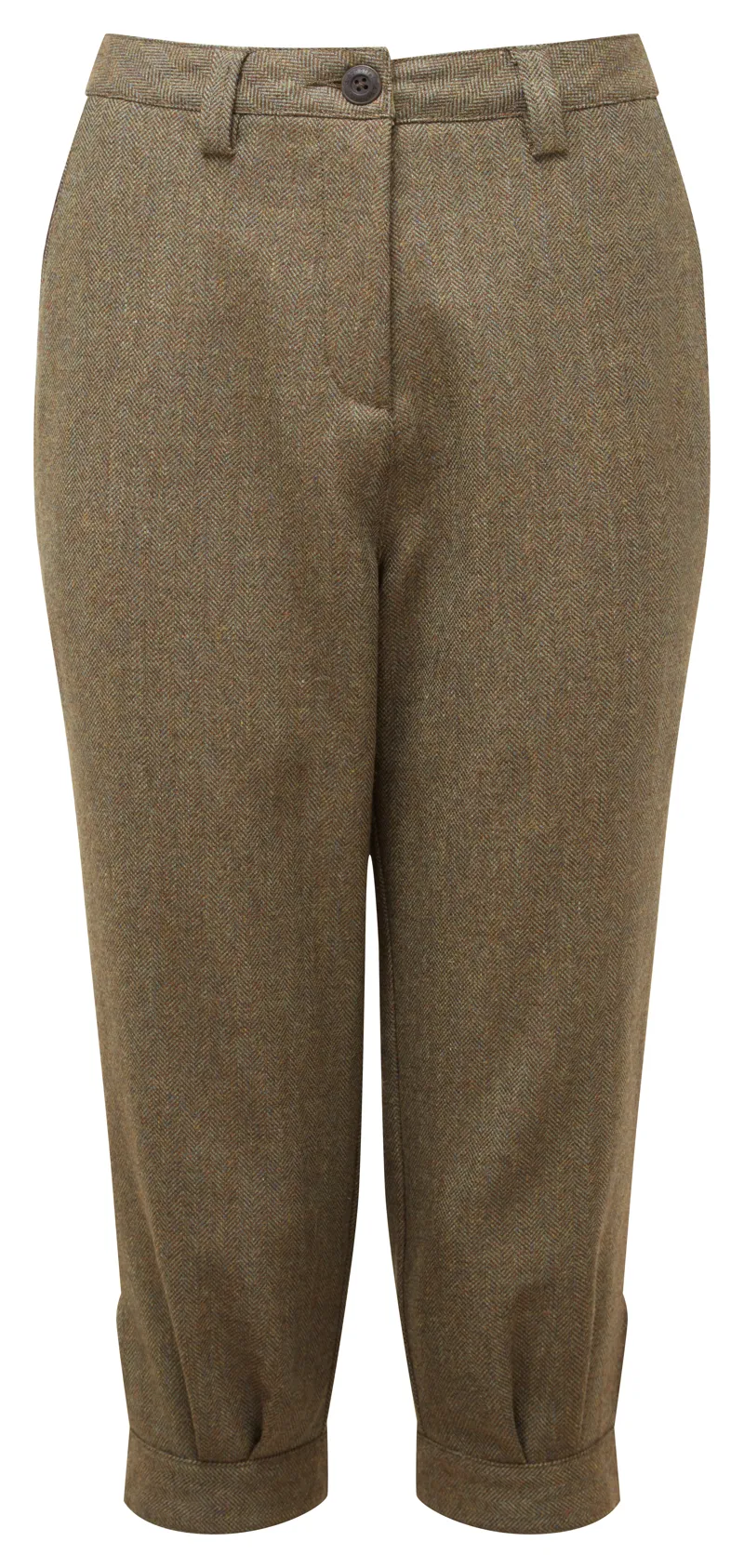 Schoffel High Waisted Tweed Breeks Loden Green Herringbone Tweed