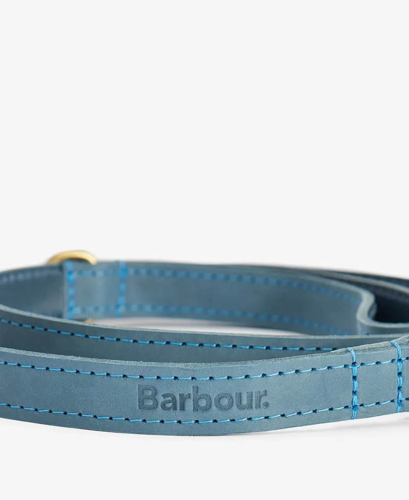 Barbour Leather Dog Lead - Blue-2