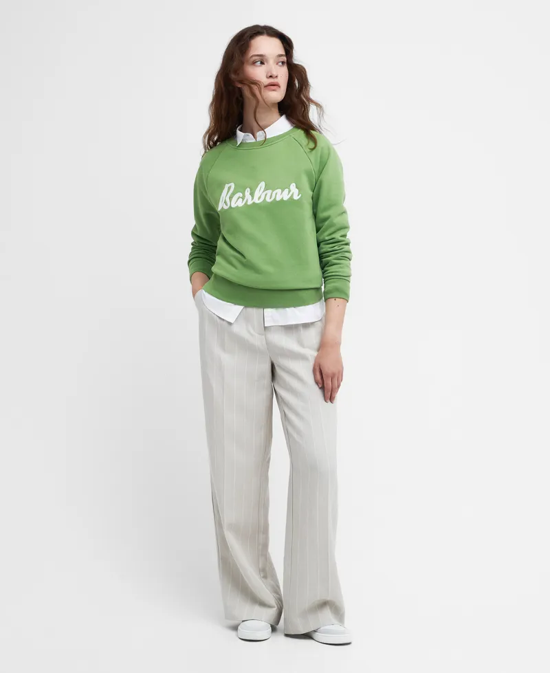 Barbour Ladies Otterburn Sweatshirt - Nephrite Green-1
