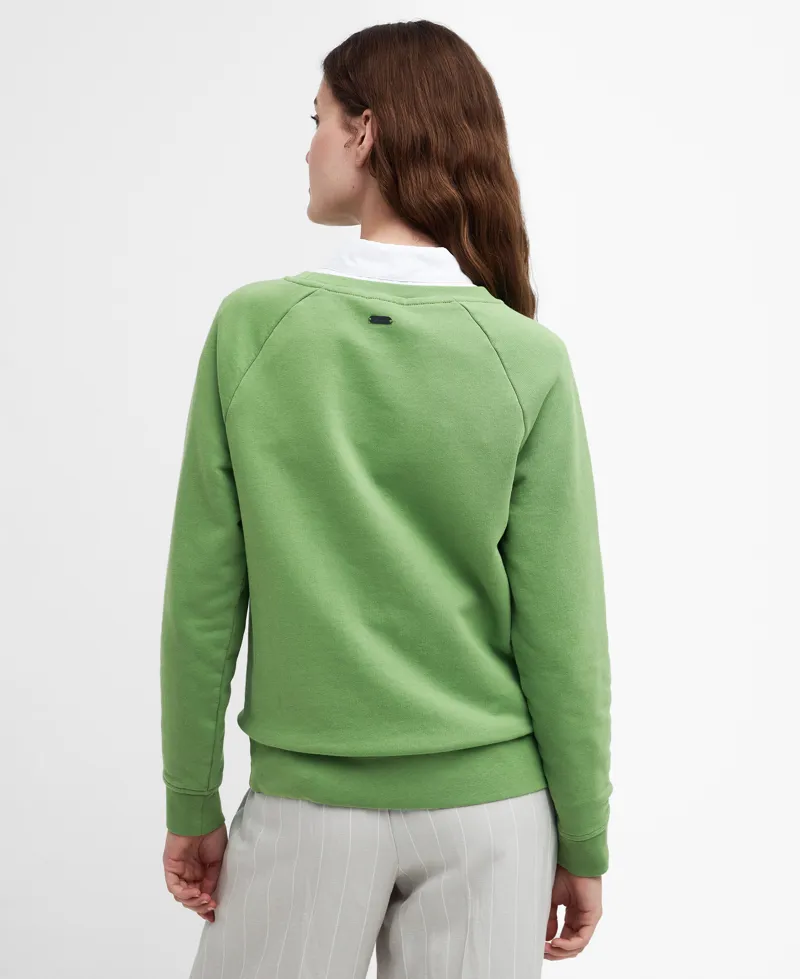 Barbour Ladies Otterburn Sweatshirt - Nephrite Green-2