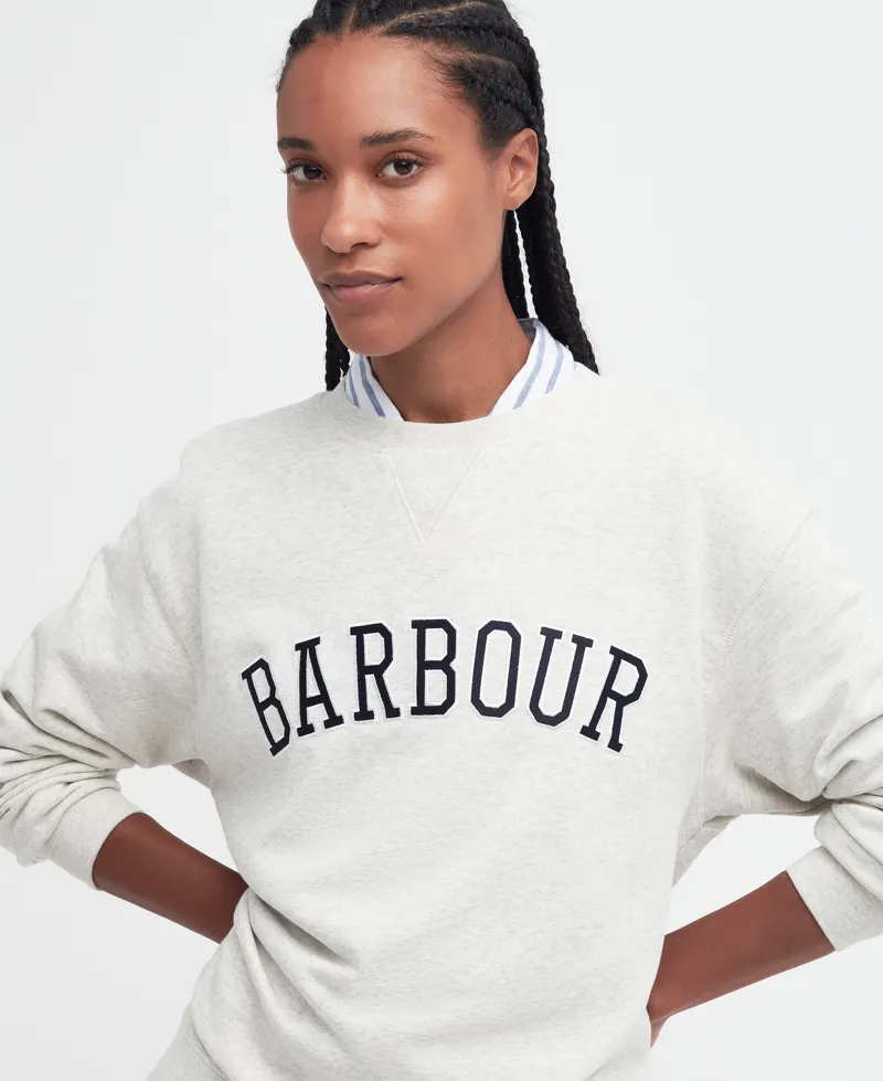 Barbour Northumberland Sweatshirt - Cloud/Navy-1