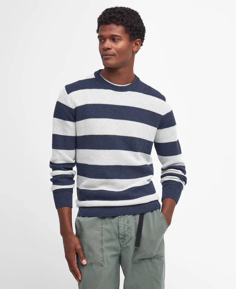 Barbour Men's Caster Crew - Navy-1