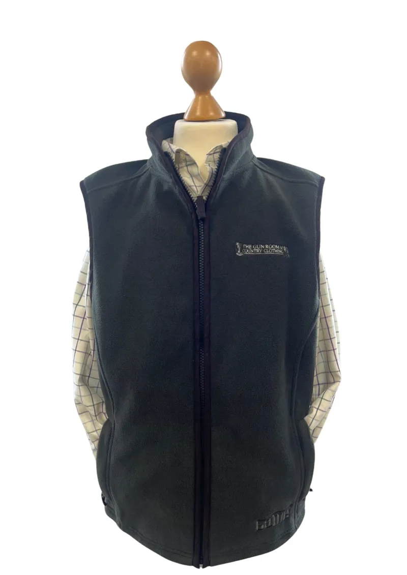 The Gun Room Kids Fleece Gilet Forest Green