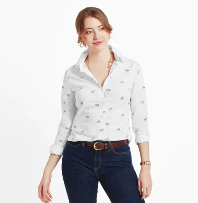 Schoffel Norfolk Shirt - Zebra Print-3