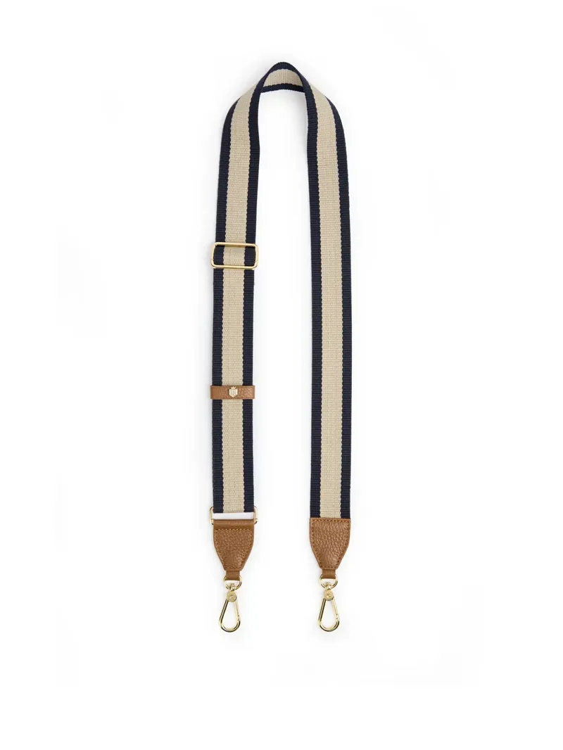 Fairfax and Favor Signature Webbing Strap -  Navy/Cream