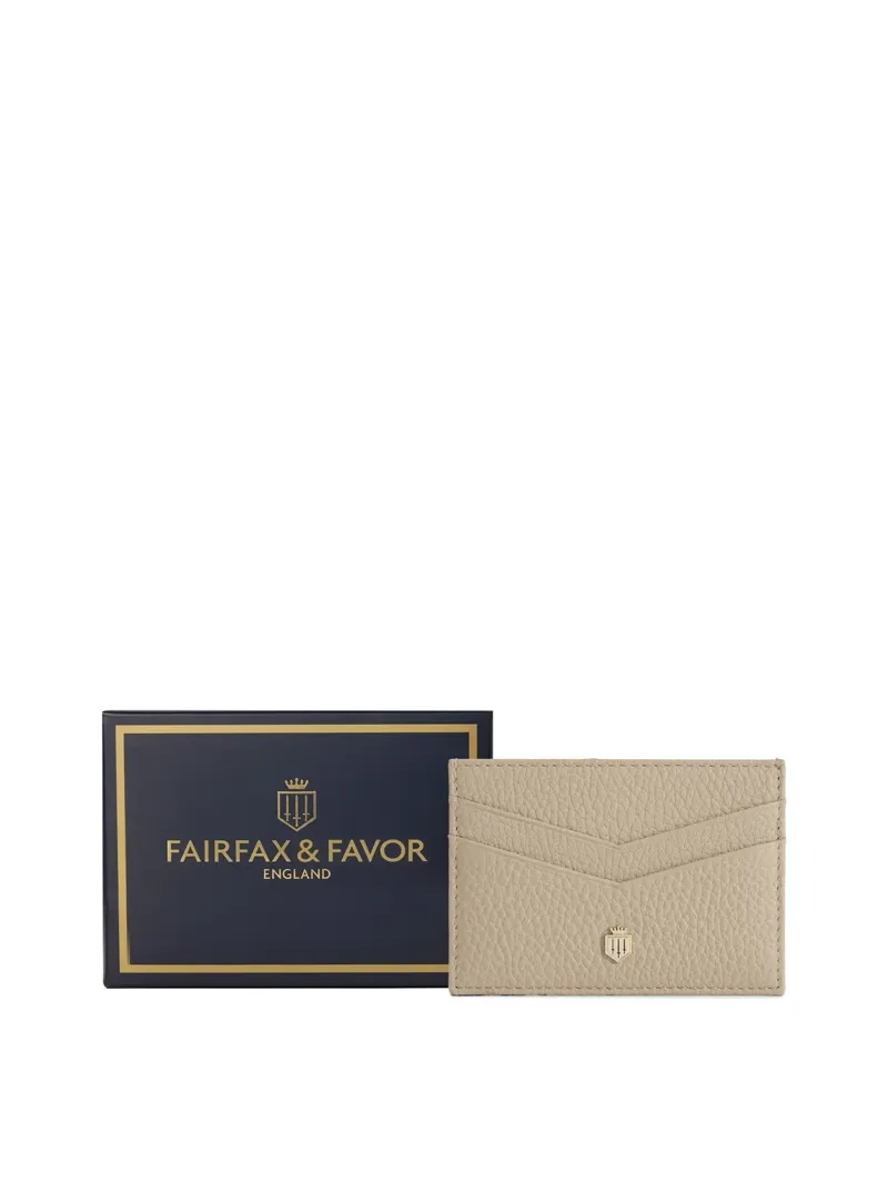 Fairfax and Favor Signature Card Holder - Stone Leather-1