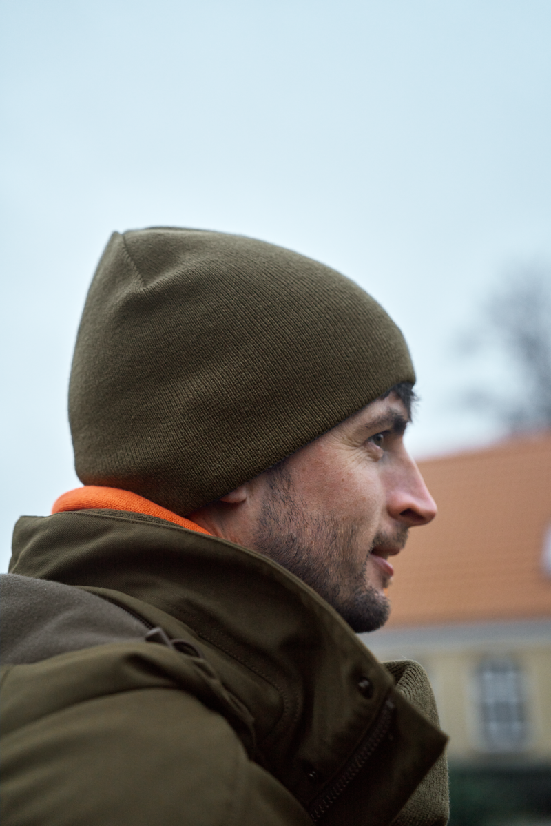 Harkila Reversible Beanie - Willow Green/Orange-4
