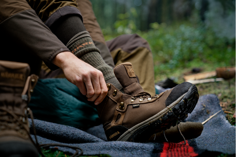 Harkila Pro Hunter 2.0 Short Socks - Willow Green/Shadow Brown-2