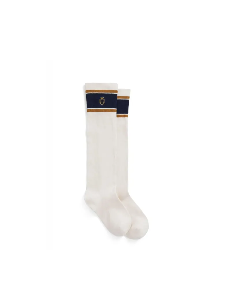 Fairfax and Favor Signature Sock - Cream/Navy/Gold Socks