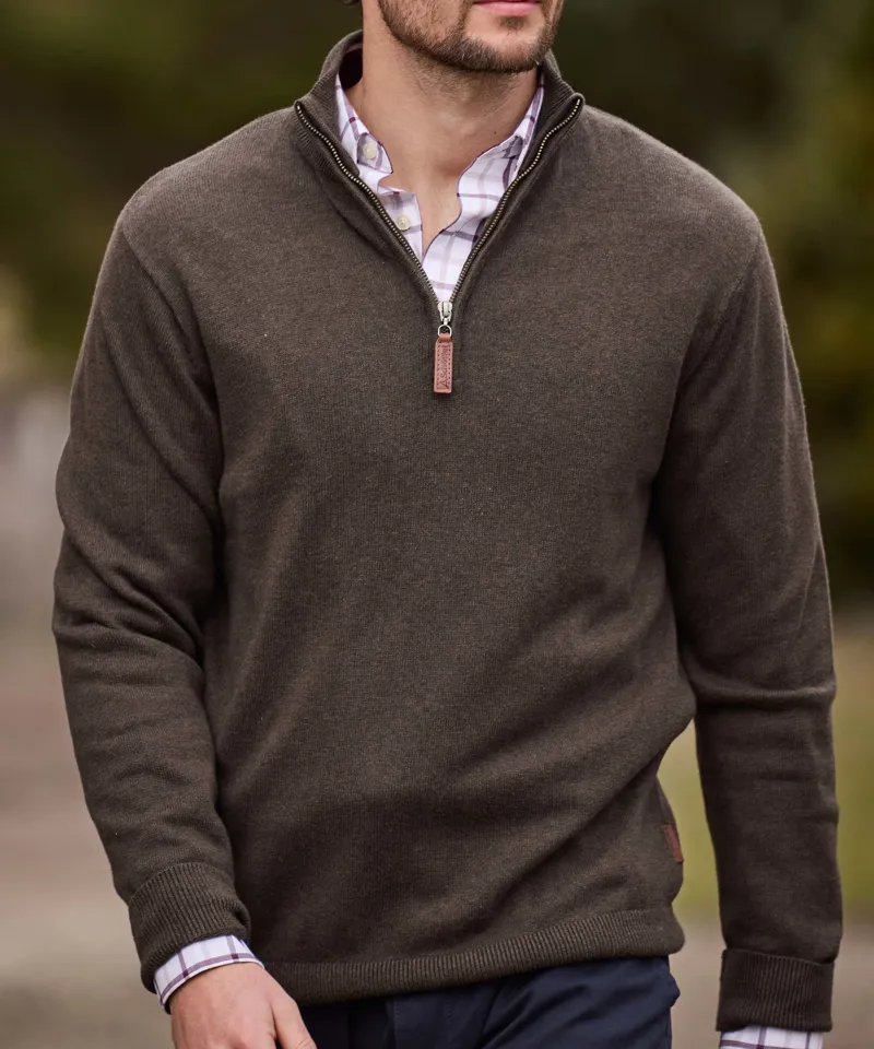 Schoffel Calton Cotton Cashmere Crew Jumper - Loden Green-4
