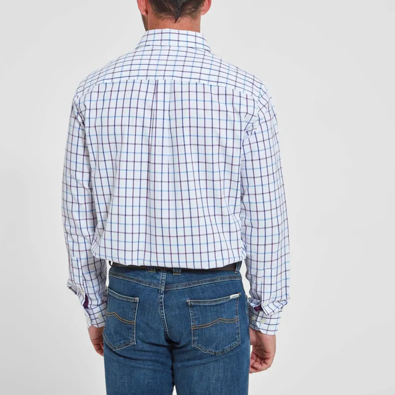 Schoffel Baconsthorpe Tailored Shirt Purple Check-2