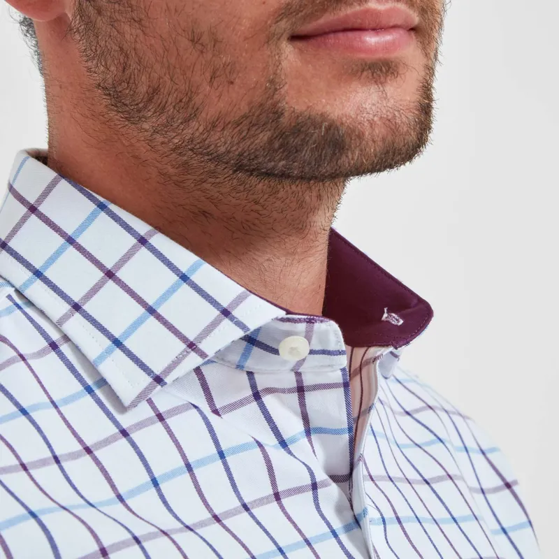 Schoffel Baconsthorpe Tailored Shirt Purple Check-4