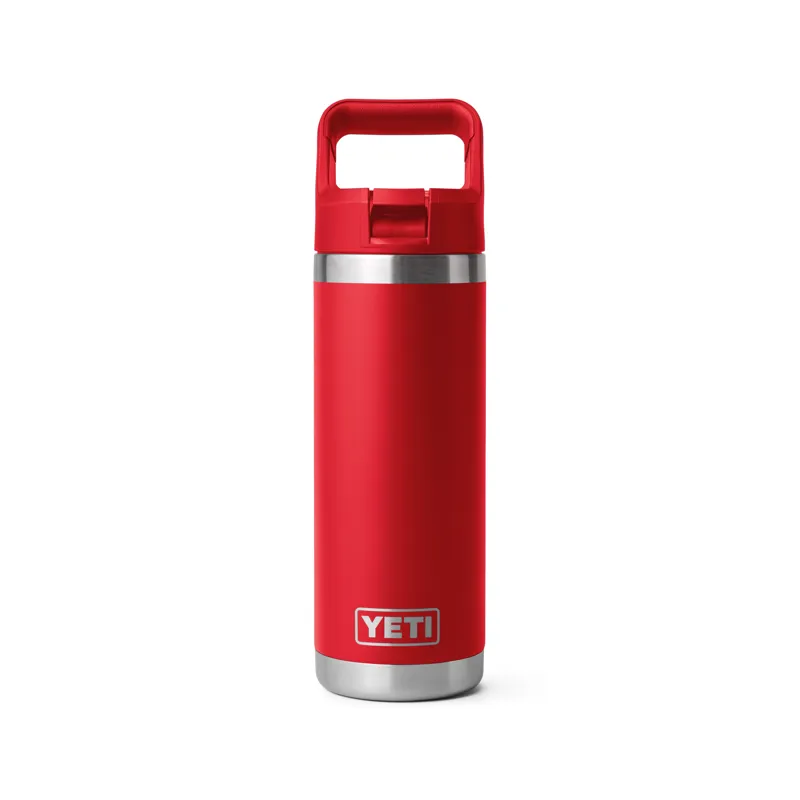 Yeti Rambler 18oz Colour Straw Bottle - Rescue Red