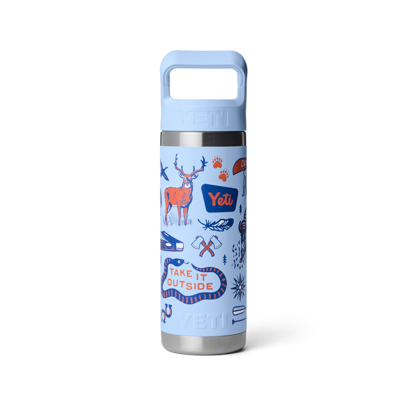 Yeti Rambler 18oz Colour Straw Bottle Big Sky Summer Camp-1