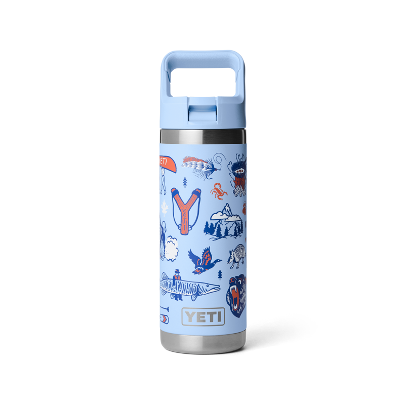 Yeti Rambler 18oz Colour Straw Bottle Big Sky Summer Camp