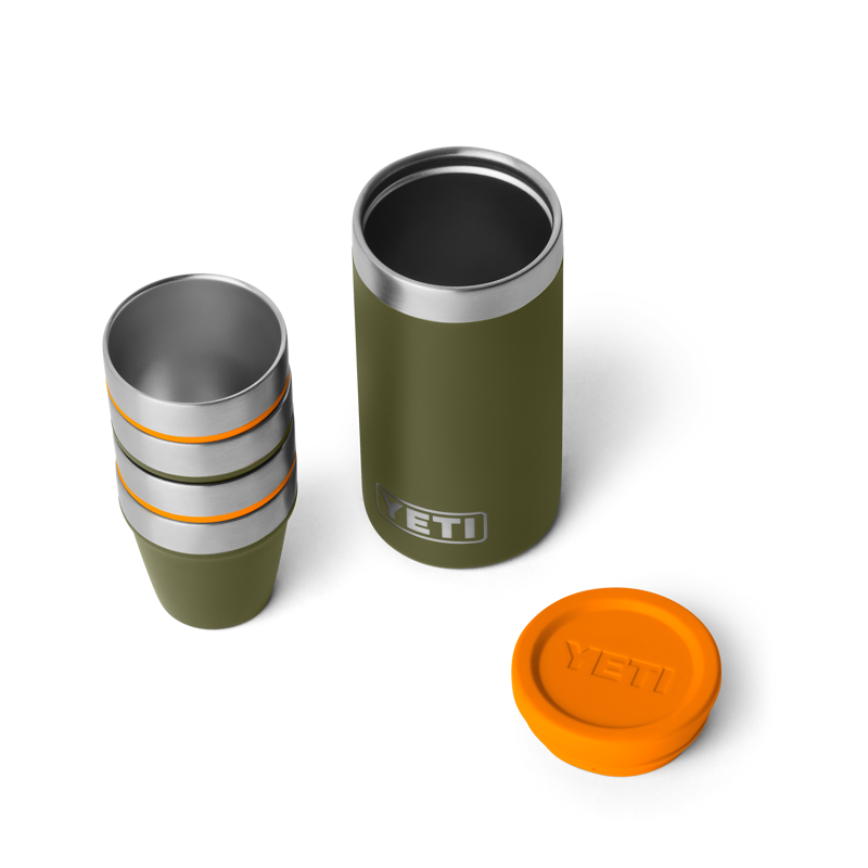 Yeti Shot Glasses and Case - Olive/King Crab-1