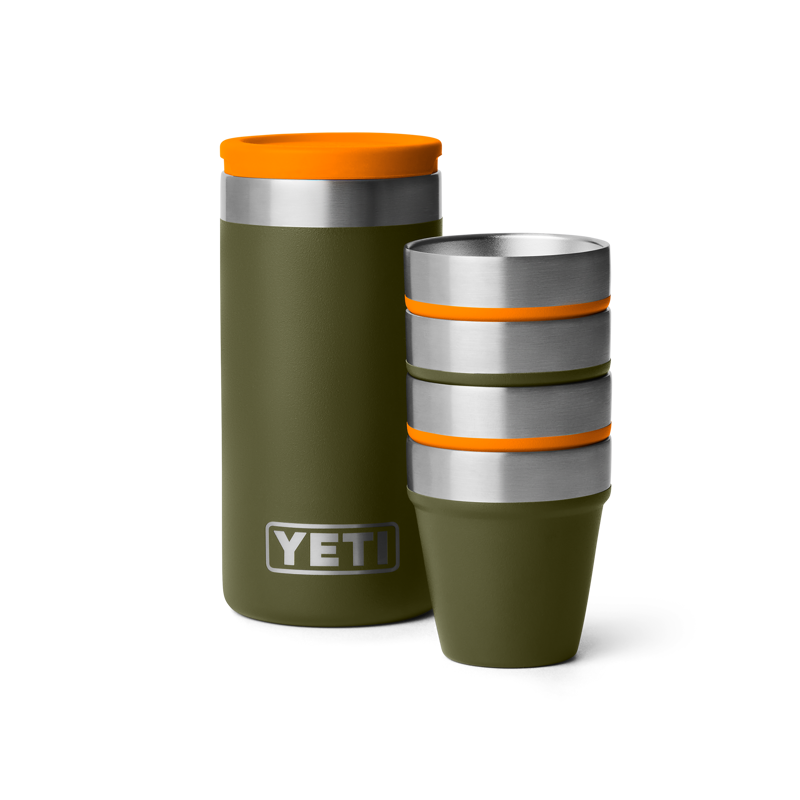 Yeti Shot Glasses and Case - Olive/King Crab
