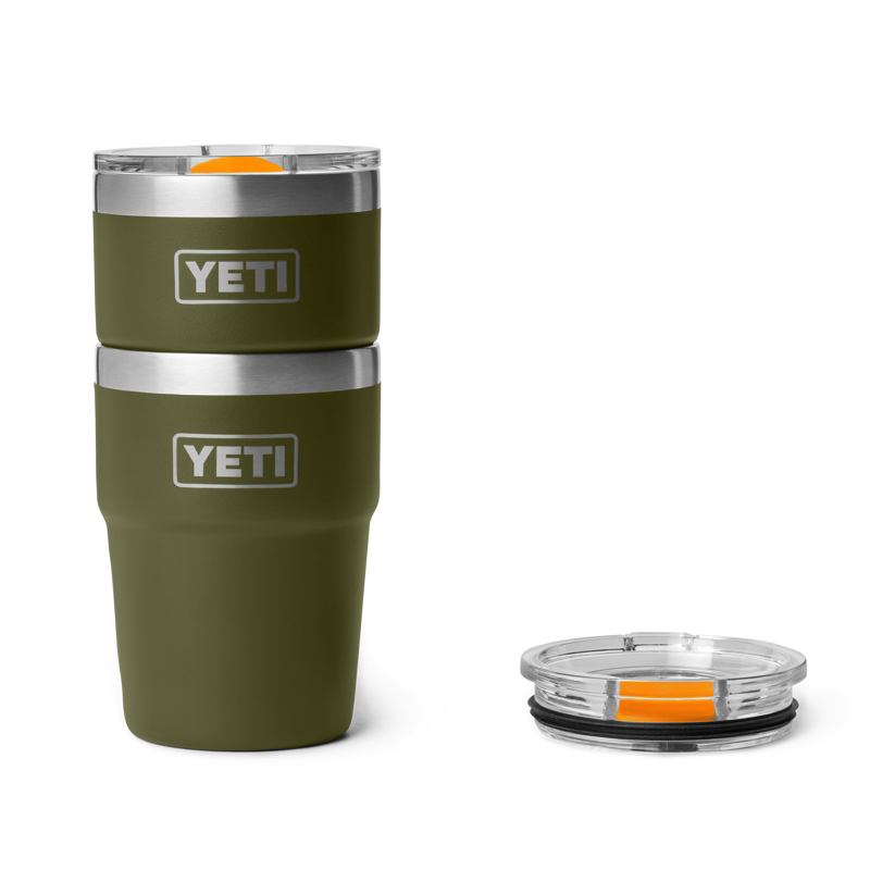 Yeti Rambler 16 oz Stackable Cup - Olive/King Crab-3
