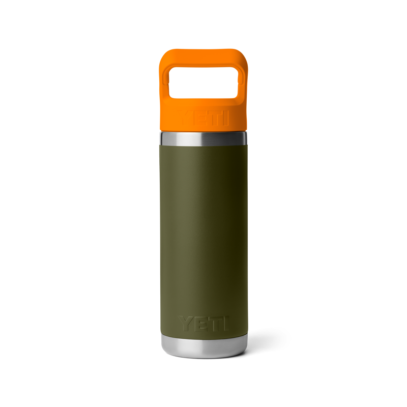 Yeti Rambler 18 oz Colour Straw Bottle - Olive/King Crab-4