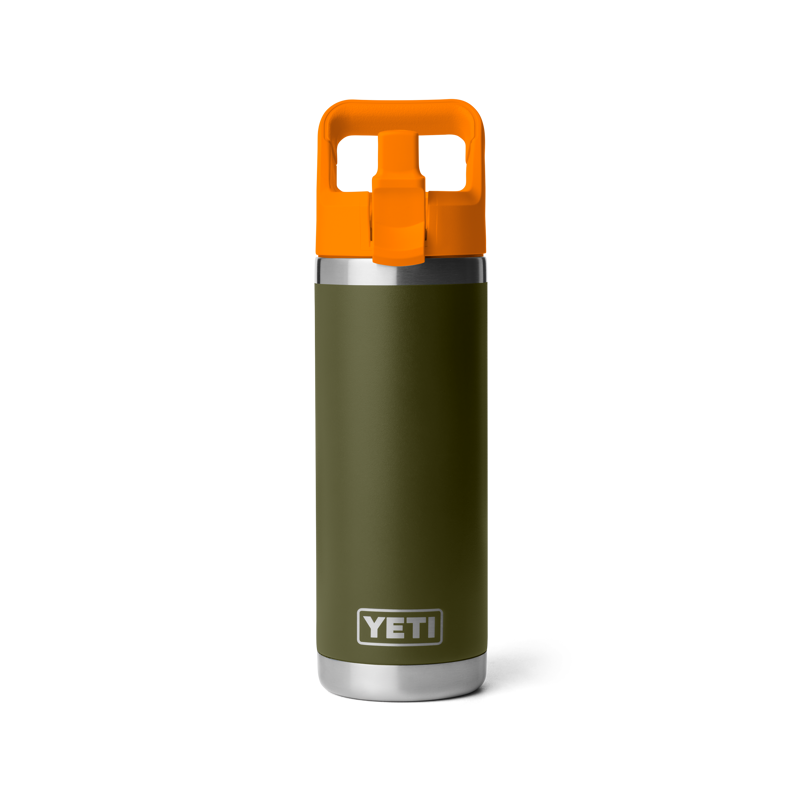 Yeti Rambler 18 oz Colour Straw Bottle - Olive/King Crab-1