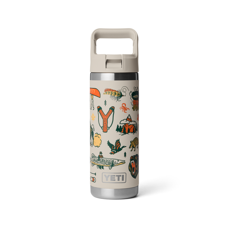 Yeti Rambler 18oz Colour Straw Bottle Cape Summer Camp