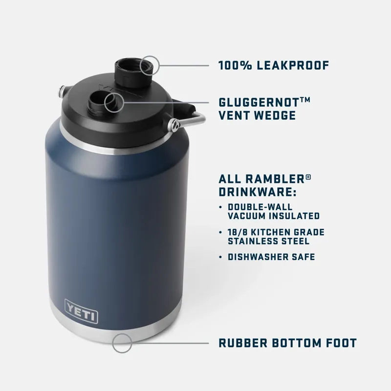 Yeti Rambler One Gallon Jug - Navy-1