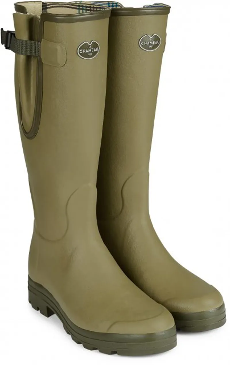 Le Chameau Women's Vierzon Jersey Lined Wellington Boot - Vert Vierzon
