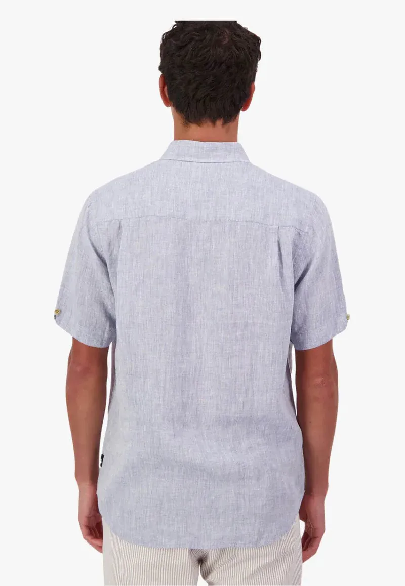 Swanndri Humber SS Linen Shirt - Summer Blue-1