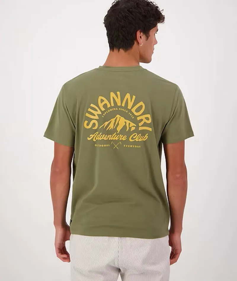 Swanndri Mountain Top Printed T Shirt - Clove-1