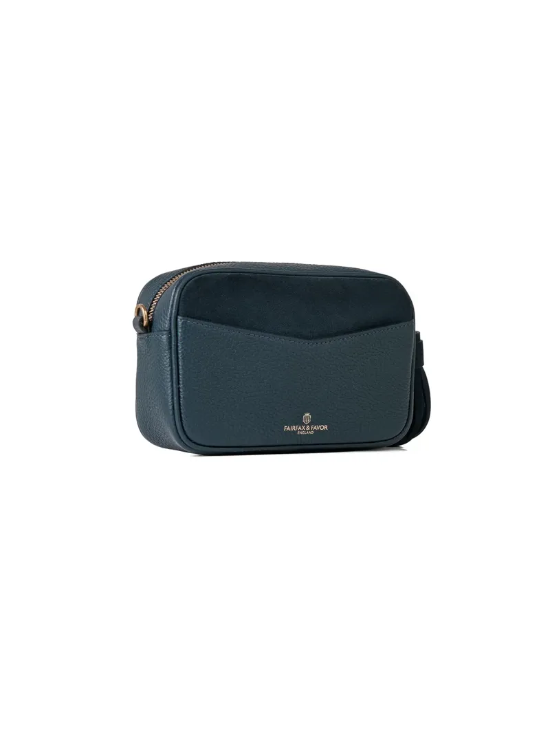 Fairfax and Favor Farnham Cross Body Bag - Teal Suede-2