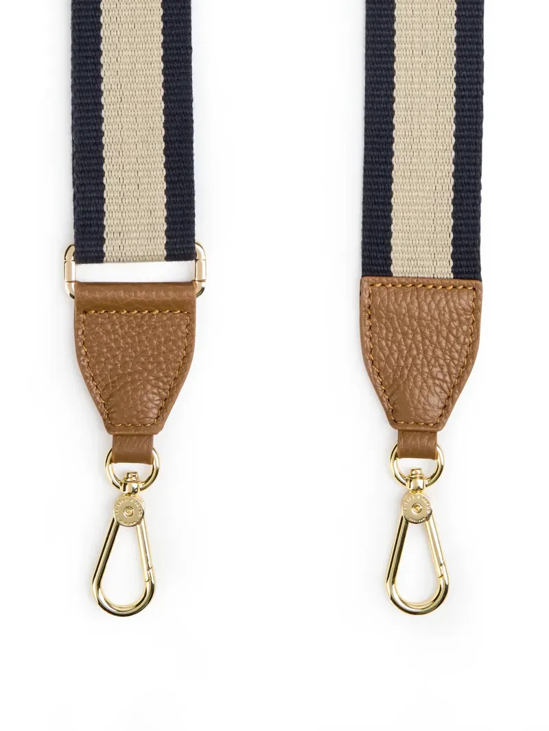 Fairfax and Favor Signature Webbing Strap -  Navy/Cream-2