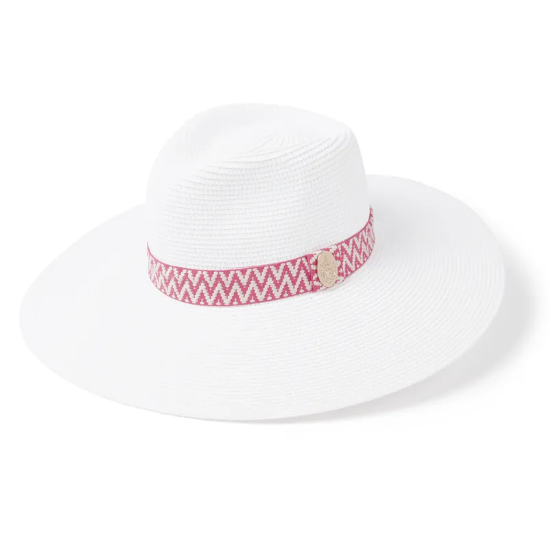 Hicks and Brown Pebmarsh Fedora White Aztec