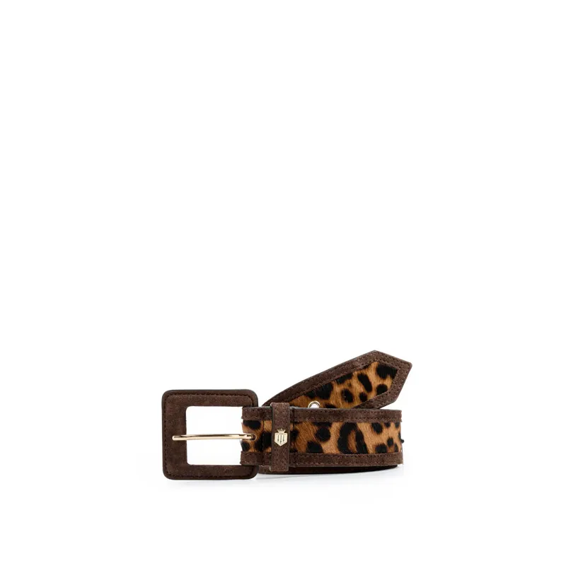 Fairfax and Favor Womens Marseille Belt Leopard Haircalf