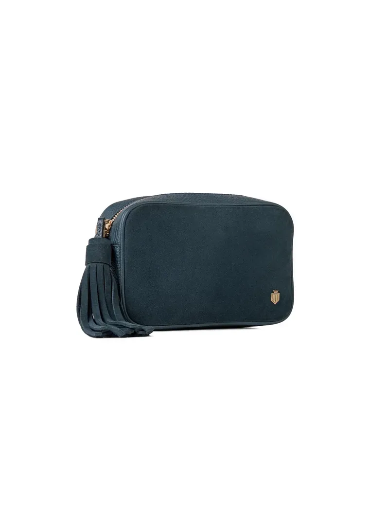 Fairfax and Favor Farnham Cross Body Bag - Teal Suede-3
