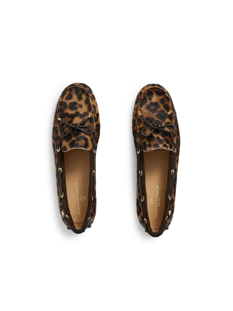 Fairfax and Favor Womens Henley Shoe -  Leopard Haircalf-3