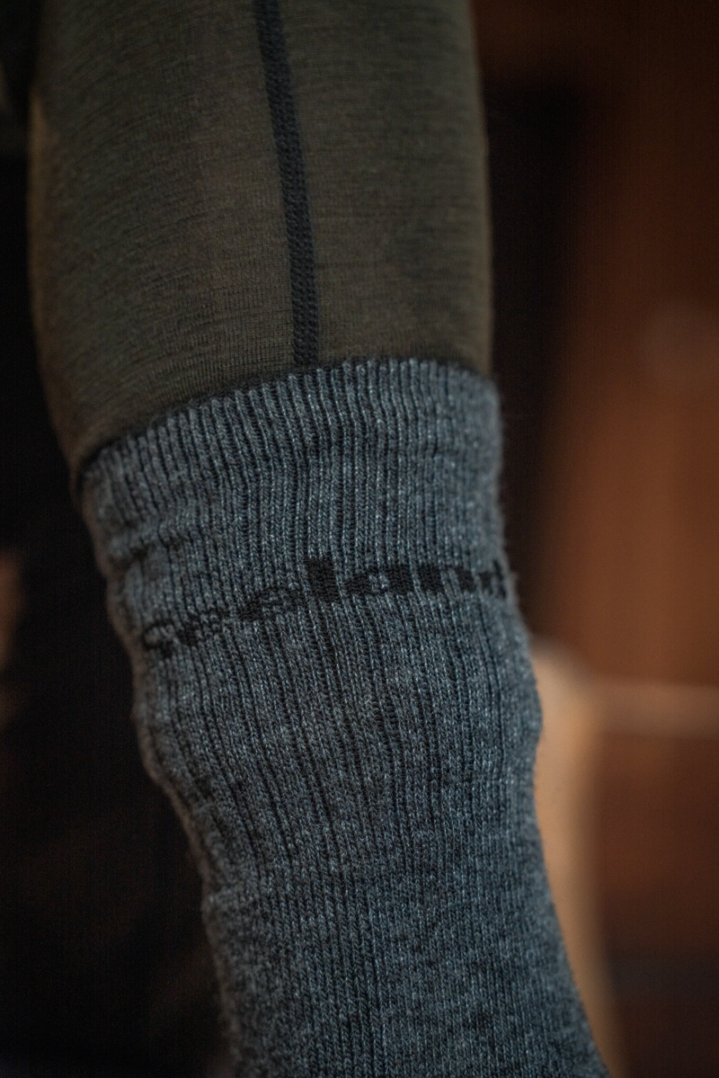 Seeland Field Heavy Socks - Grey/Black-4