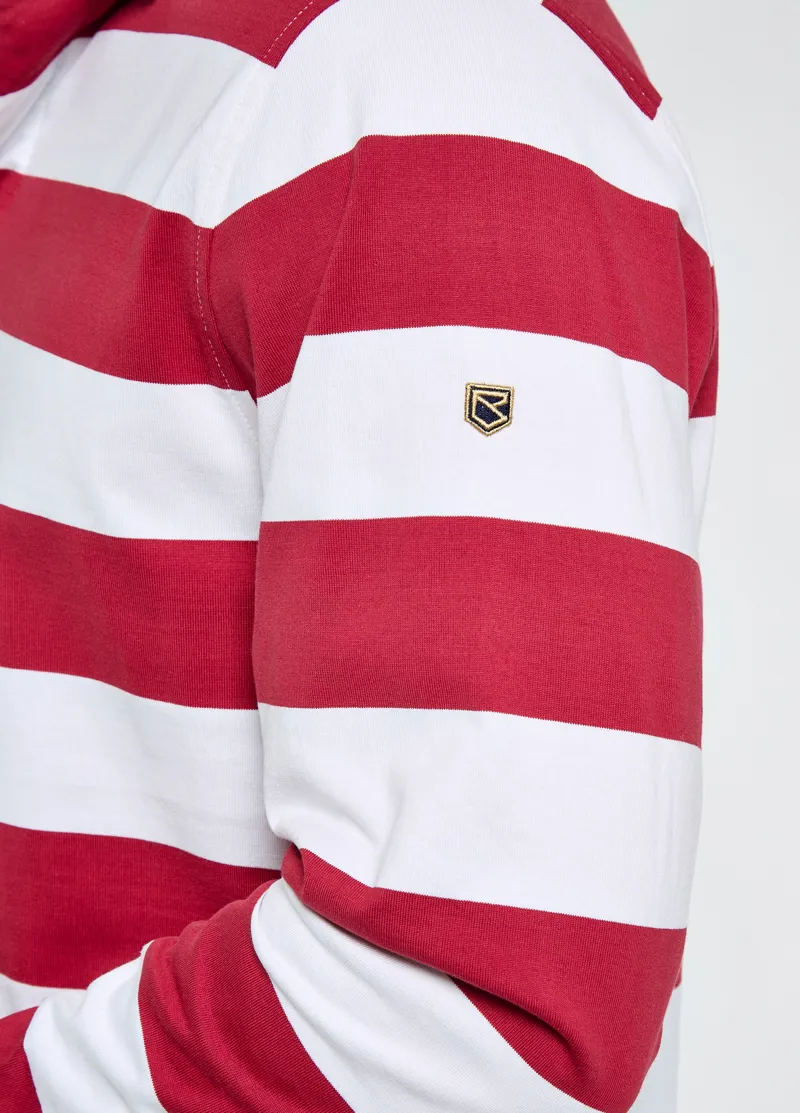 Dubarry Goresbridge Striped Rugby Top - Red-1