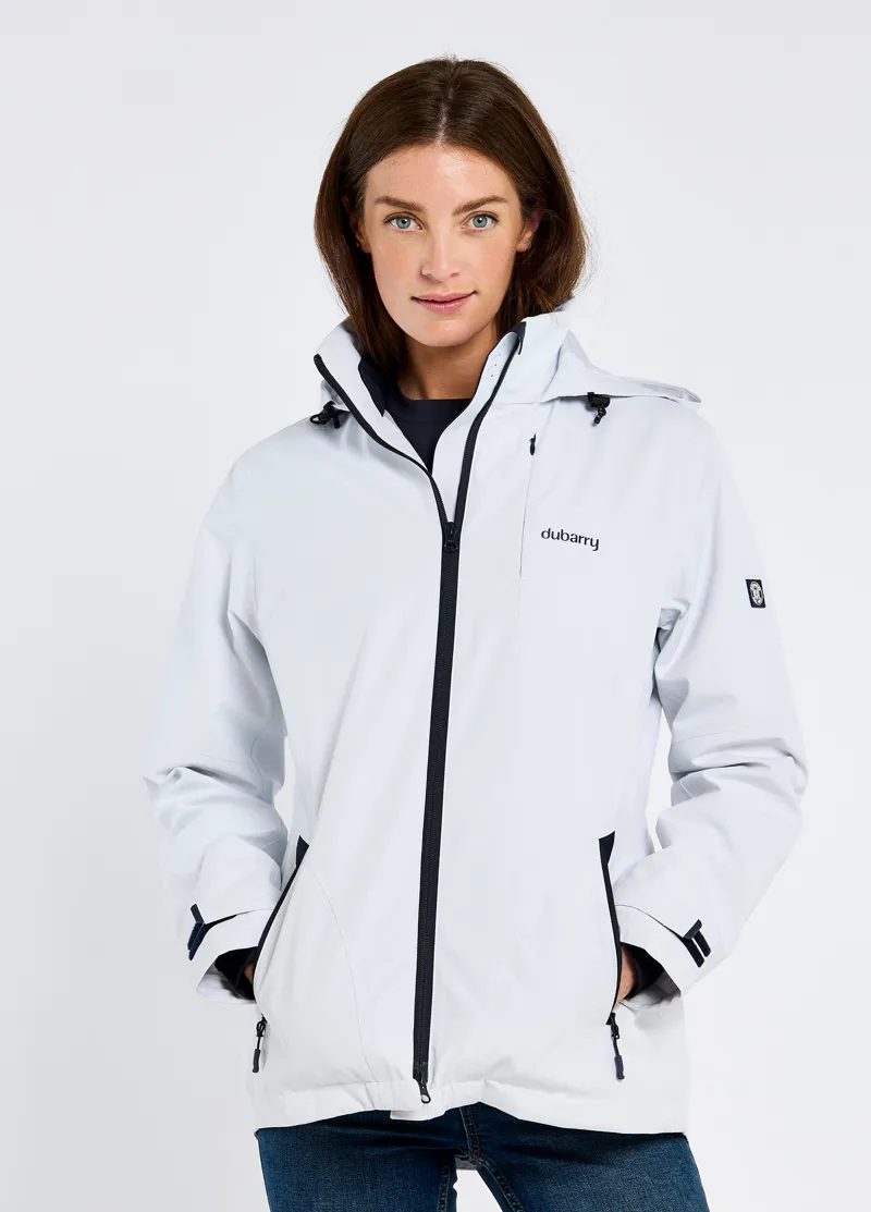 Dubarry Ladies Capeclear Waterproof Jacket - White-1