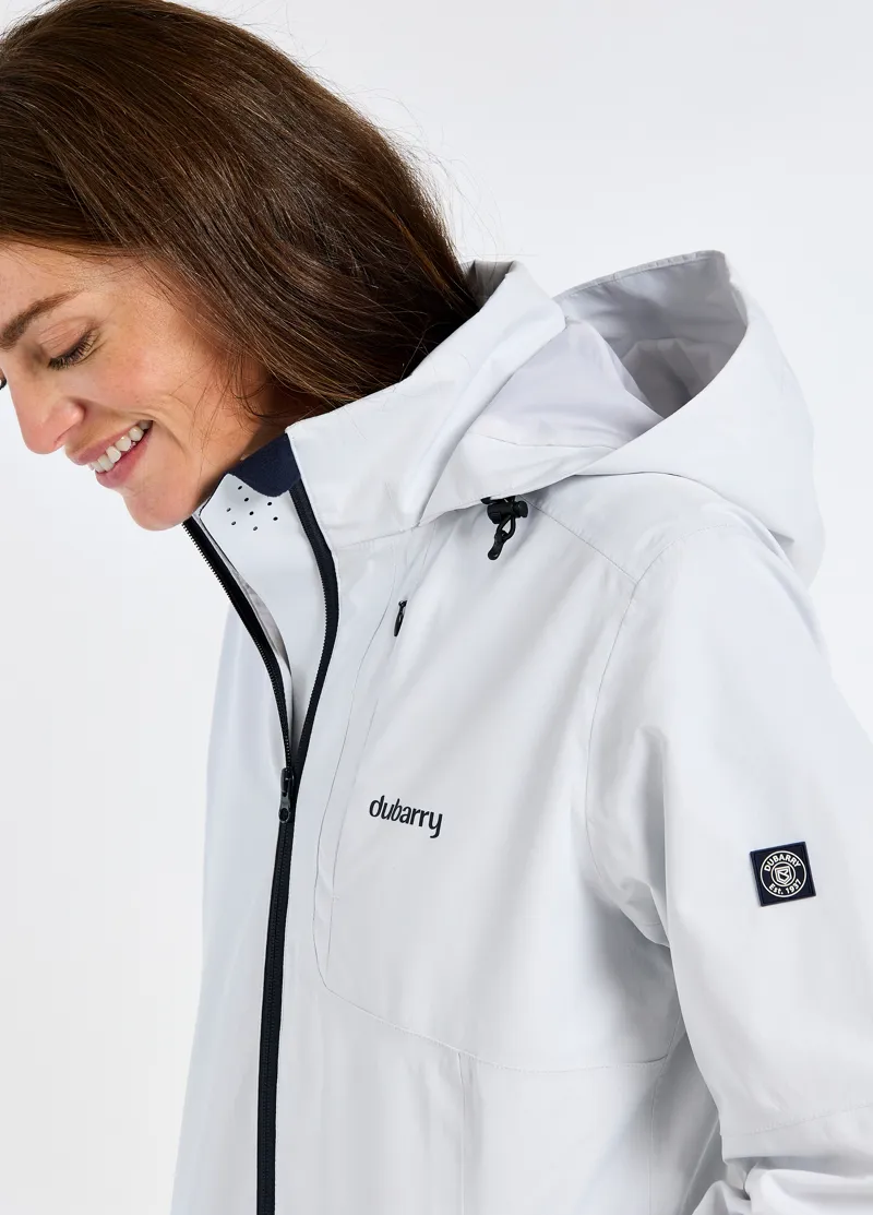 Dubarry Ladies Capeclear Waterproof Jacket - White-5