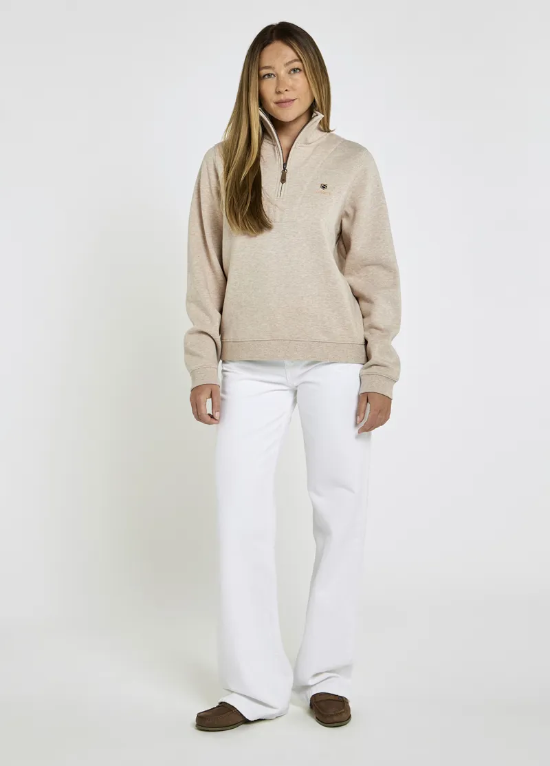 Dubarry Castlemartyr 1/4 Zip Sweatshirt - Bone-1