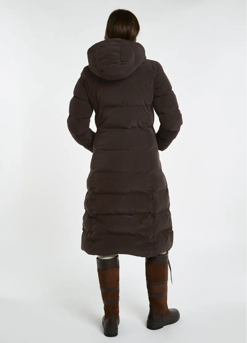 Dubarry Women's Aldborough Long Down Coat - Mahogany-3