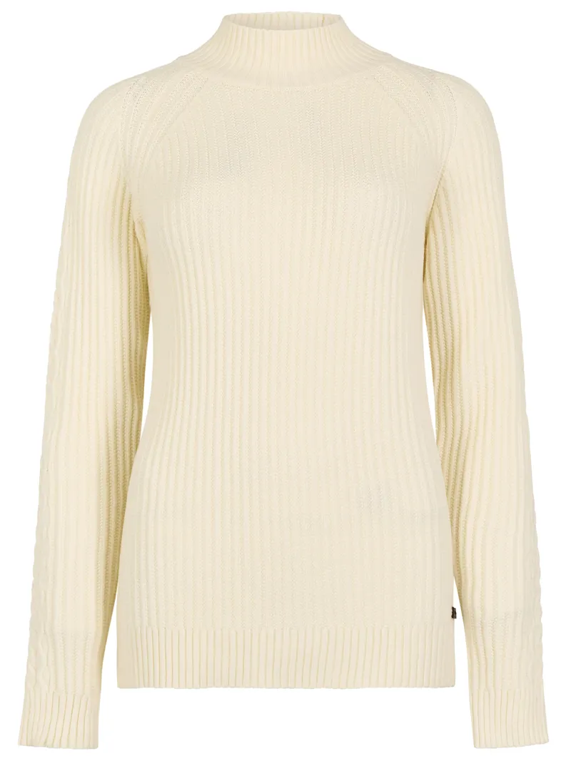 Dubarry Ladies Corcoran Rib-Knit Sweater - Chalk