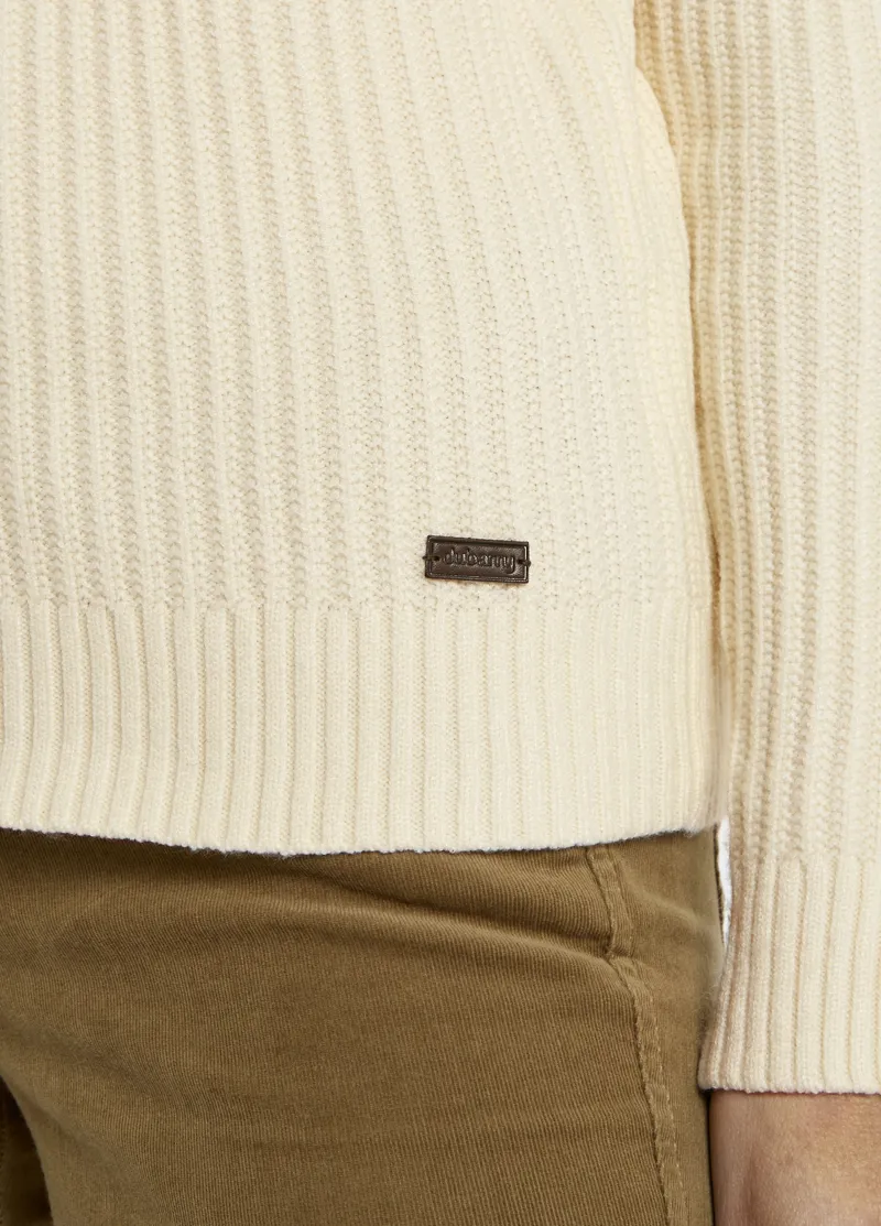 Dubarry Ladies Corcoran Rib-Knit Sweater - Chalk-4