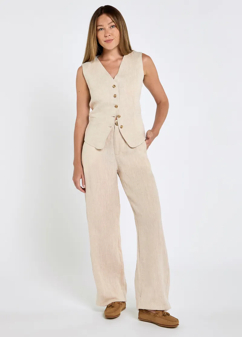 Dubarry Killaloe Tailored Waistcoat - Oatmeal-1