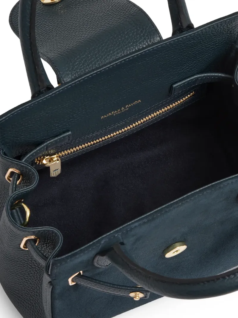 Fairfax and Favor Mini Windsor Handbag - Teal Suede-4