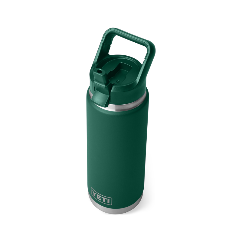 Yeti Rambler 26oz Colour Straw Bottle - Black Forest Green-4