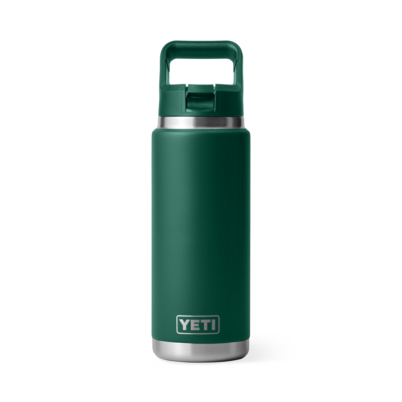Yeti Rambler 26oz Colour Straw Bottle - Black Forest Green